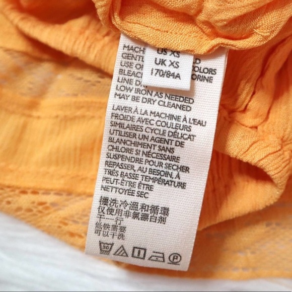 NWT Free People Orange Boho Lace Tank - Picture 7 of 11